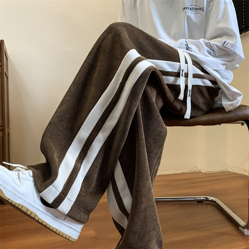 Corduroy Side Line Wide Track Pants