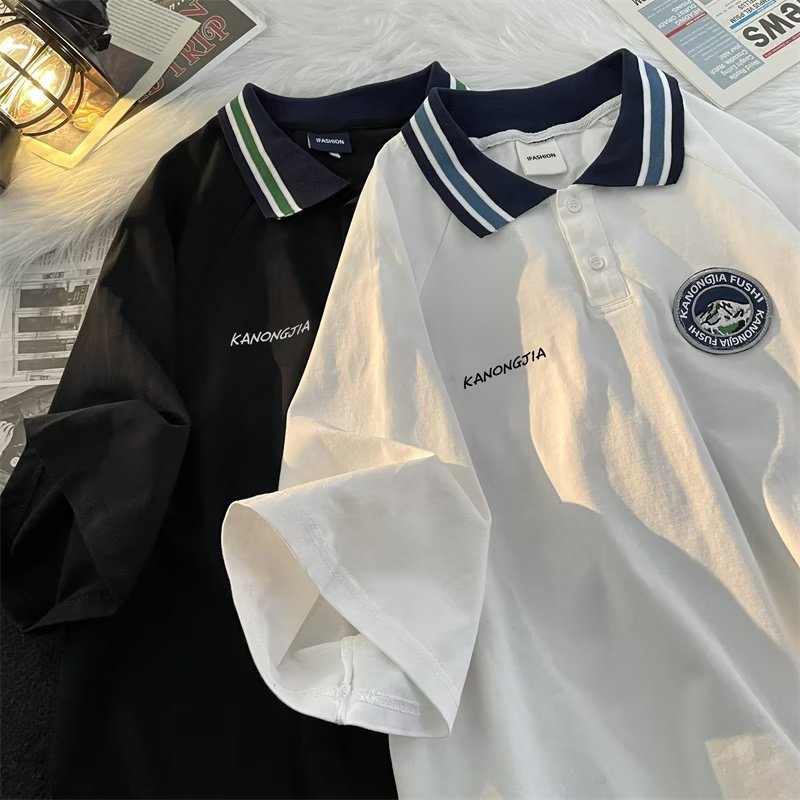 College Stripe Collar Polo Shirt
