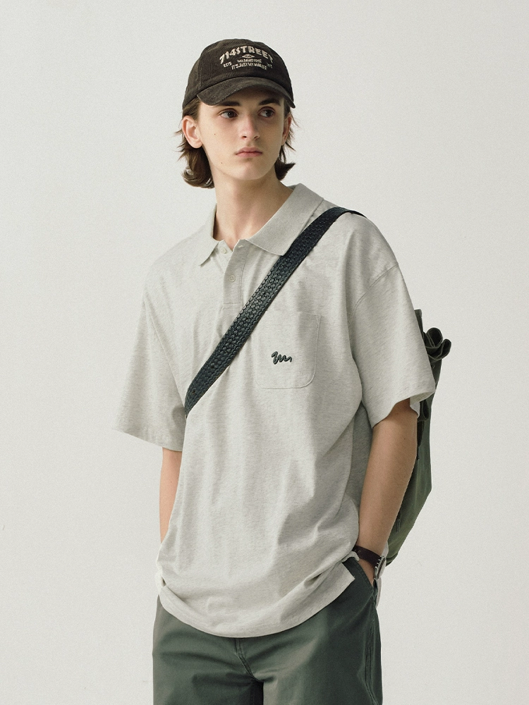 Embroidered Pocket Polo Shirt