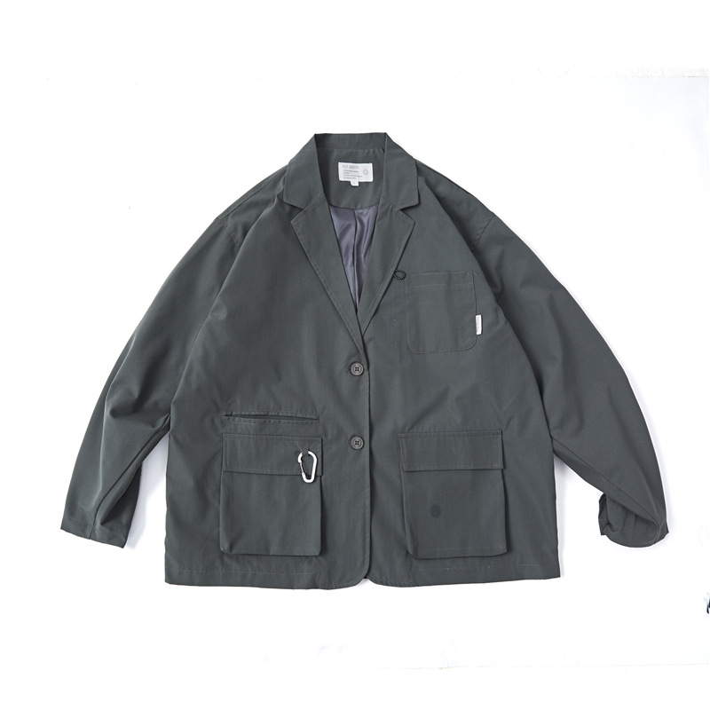 Multi-Pocket Utility Tailored Jacket
