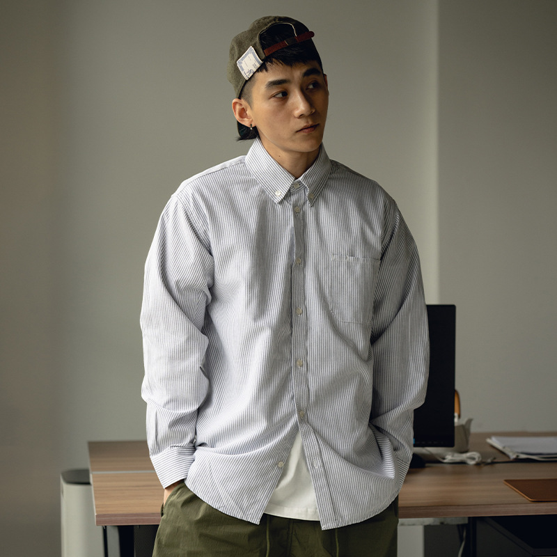 Classic Oxford Stripe Button-Down Shirt